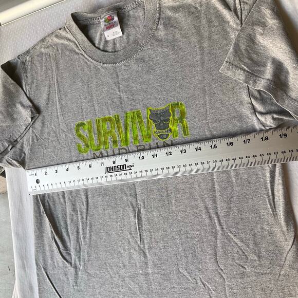 Fruit of The Loom Men’s Short Sleeve T-shirt size M, Gray, Survivor Mud Run 2013 - Picture 3 of 6